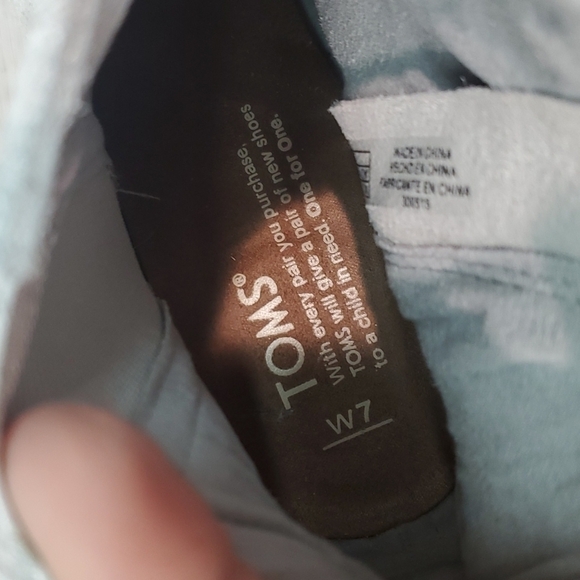 Toms Women Ankle Suede Block Heels Peep Toe Shoes boots sz 7 - Picture 12 of 15